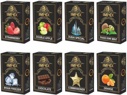 A.N.IMPEX Premium Quality Herbal Hookah Double Apple, Strawbery, Chocolate, Paan Ras, Paan Kiwi Mint, Brain Frezer, Orange, Commisinor Hookah Flavor