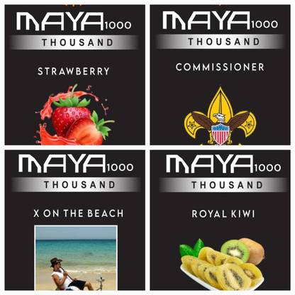 design international export Maya1000 Strawberry, Commission, X on the beach, Royal kiwi Hookah Flavor