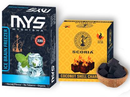 MYSHISHA Hookah Flavour (100% Nicotine and Tobacco Free) Coconut Shell 250Gram Brain Freezer Hookah Flavor