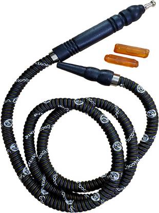 Puff Smart Rubber Black Hookah Hose 1 m