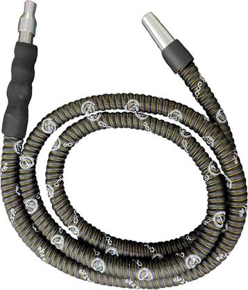 Puff Smart Rubber Black Hookah Hose 1 m