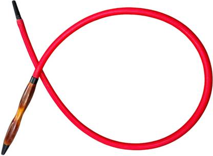 Puff Smart Plastic, Wooden Red Hookah Hose 1 m