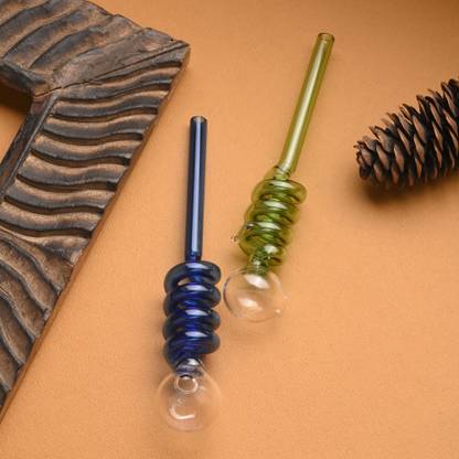 Hooker Fookers Glass Coil Oil Burner Pipe Borosilicate Glass Outside Fitting Hookah Mouth Tip