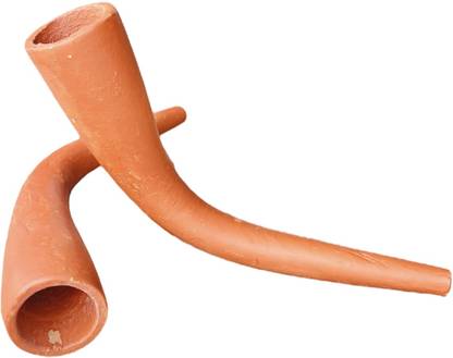 KESHU HANDICRAFT 12 Cm Shooter Pipe/Hukka Chillum Earthenware Outside Fitting Hookah Mouth Tip