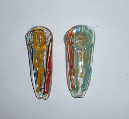 Hookah palace Premium smoking Borosilicate glass pipe (3 inch) Pack of 2 Borosilicate Glass Inside Fitting Hookah Mouth Tip