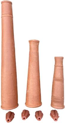 KESHU HANDICRAFT Ckay Chillum || Chillum Pipe With Gitti Terracotta Outside Fitting Hookah Mouth Tip