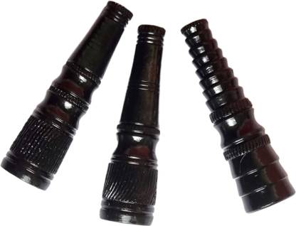 Divine Bazaar Handmade Chillum With Gitti (Pack of 3) Earthenware Outside Fitting Hookah Mouth Tip