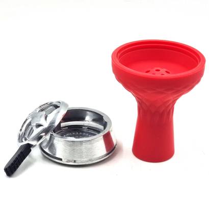 VIOVI (Red) Hookah Silicone Chillum with Coal Holder Kaloud I Smoking Accessories 5.5 inch Aluminium Hookah