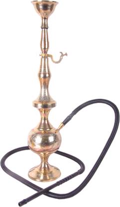 Shivshakti Arts Brass Hookah with Pipe Mughal Finish Height-22.5 Inch 22.5 inch Brass Hookah