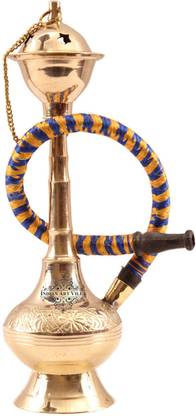 IndianArtVilla 7.3 inch Brass Hookah