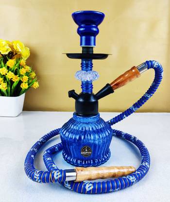 SHOPYFY Premium Style Hookah For Home Decor 12 inch Glass, Ceramic Hookah