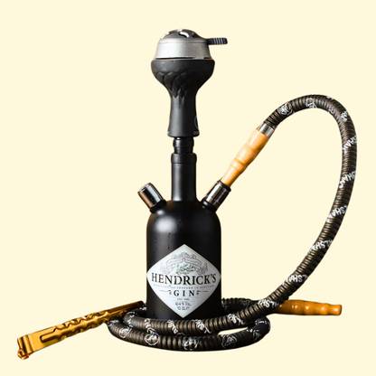 Smoke station Hendricks 2.0 Hookah Shisha Pot with Chillum, Tong, Hosepipe and Heat System 11 inch Glass Hookah