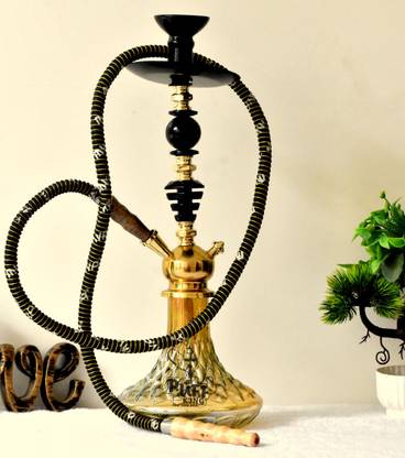 PUFF KING Hookah Pot Stylish Decorative Flavour Hukkah For Home Decor And Refreshment. 14 inch Glass Hookah