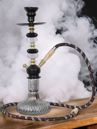 Duman Premium Designer Crystal Style 14 inch Iron, Glass Hookah