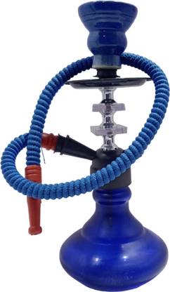 METIER Premium Quality Blue Color Tall Hookah Hukka Set 11 inch Glass Hookah