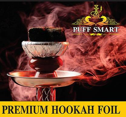 Puff Smart Foil Paper Pre-Cut Square Sheets With Pin ( Pack Of 1 ) 0.3 inch Aluminium Hookah