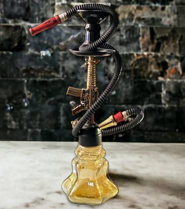 SmokeZilla 15 inch Gold Plated, Glass, Plastic Hookah