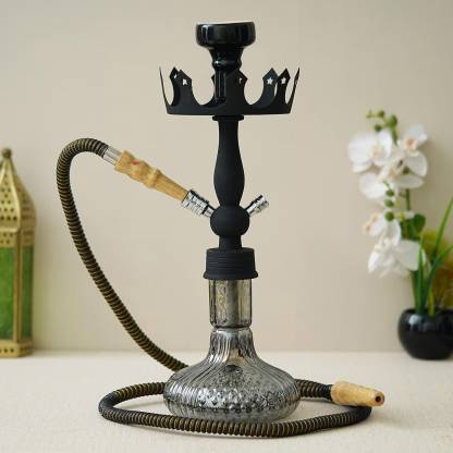 Wish Divine Wish Divine Glass Hookah Pot Green Big Pineapple (Height 12 Inches) 12 inch Glass Hookah
