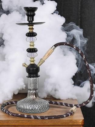 Duman Premium Designer Crystal Style 14 inch Iron, Glass Hookah