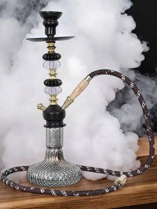 Duman Premium Designer Crystal Style 14 inch Iron, Glass Hookah