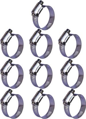 ESEKSAFAR Heavy duty 10pcs 1.5inch Easy Adjustable Clamp size (21-38)mm Pipe Hose Clamps
