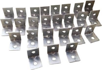 EBCO 25-Pack 2cmx2cm Right Angle Brackets,Standard Wall,Stainless Steel Lpatti Hose Brackets