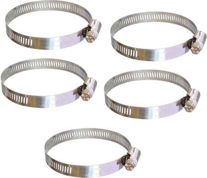 ESEKSAFAR 4”inch Heavy SS Hose Clamps 5pcs Clamp size adjustable Hose Clamps