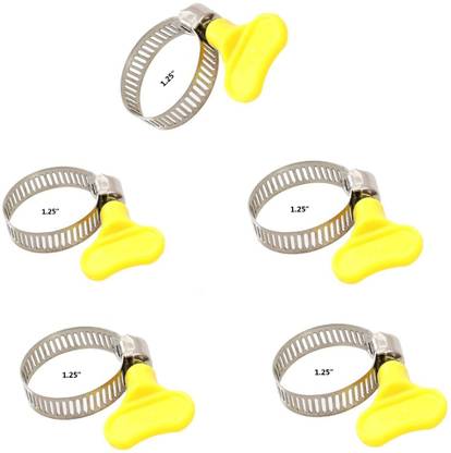 ESEKSAFAR 5pcs Adjustable Hose Pipe Clip /Hose Clamps 1.25inch Size adjust (16-33)mm Hose Clamps