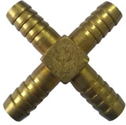 Implemental Brass 4 Way Cross Joint (8 MM) Hose Connector