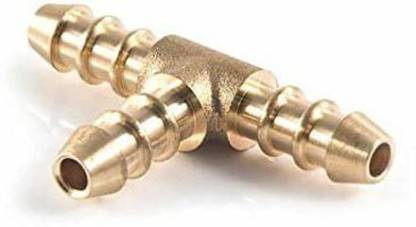 Filfora 8mm Brass Barb Hose Fitting Tee T 3 Way Barbed Connector Air Water Fuel Gas Hose Connector
