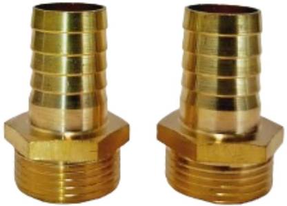 BEZMET Brass Hose Nipple 3/4" BSP Male Thread to 3/4" Hose Barb Adaptor (Pack of 2) Hose Connector