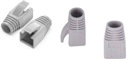RIVER FOX THE PUJARA RJ45 GREY COLOR BOOT CAT7 PACK OF 100 PCS Hose Connector