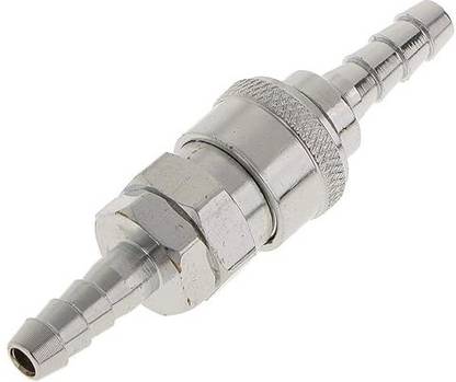 H HADDU Aluminium Pneumatic Air Line Hose Quick Fittings Connector Coupler (One Size, Silver) Hose Connector-01 Hose Connector