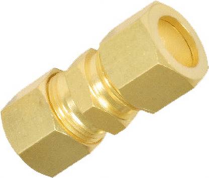 STERLECT Brass Union Compression Fittings Tube Size: 1/2,Threads: 11/16-20 UN (Pack of 1) Hose Connector