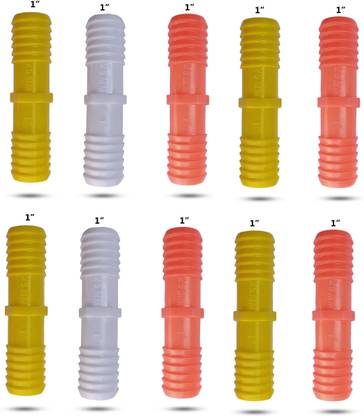 ESEKSAFAR 10pcs Two way Plastic Pipe Connector 1inch (25mm)for Home Garden pipe connector Hose Connector