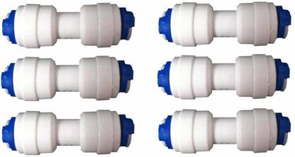 Aameria RO 1/4"- 1/4"- Straight Connector Jointer(Both Side Push Fit) Connectors For RO Water Purifier Spare Part For Hose Connector