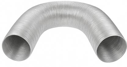 AMPEREUS Chimney Pipe 5-Inch 10 Ft |Kitchen Chimney Exhaust Duct Aluminium Pipe Wall and Ceiling Mounted Silver 1000 CMH Chimney