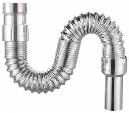 Sellzy CRM-P008 Chrome Flexible PVC CP Hose Pipe for Bathroom Wash Basin Kitchen Sink Hose Pipe