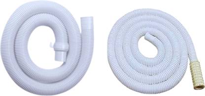NEW WARE 1.5 Meter PVC Washing Machine Inlet & Outlet Pipe Set - Flexible Drain Hose for AC and Washing Machine Hose Pipe