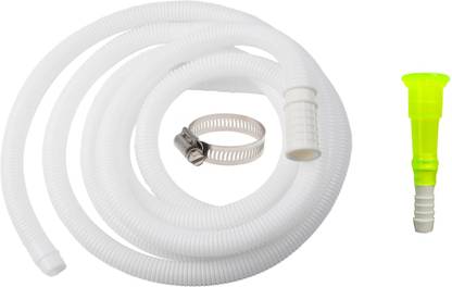 Ninetales 5 Meter Long Washing Machine Inlet Pipe + 3/4 inch Hose Clip & Tap Jointer - For Top & Front Load Semi Automatic Washing Machine - Tap Water Supply Extension Hose Pipe