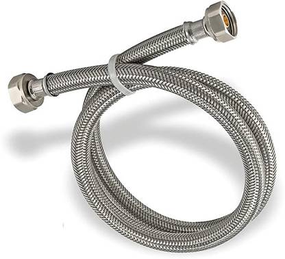 Nenoware Stainless Steel 304 Grade Connection Pipe,(1/2-inch, 18-inch) Pack of 1 pcs 158 Hose Pipe