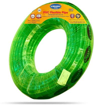 Lingaraj 0.5 inch, 30 Meter Long, Flexible PVC Garden Hose Pipe, Colour-Green Hose Pipe