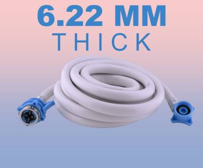 Eaglekart 5 Meter Flexible PVC hose Pipe For Fully Automatic Top Load & Front Loading Washing Machine Inlet Water Inflow Tube With Universal Tap Connector & Adapter Hose Pipe