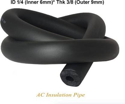 M&M HARIS Insulation Tube for 6 mm Copper Tube Thickness 9 mm 1/4" ID X 3/8" THK Foam Insulation 06 mm Inner diameter X 09 mm Outer Thickness Hose Pipe