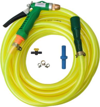 Anshi EC-MET-YELLOW-5MTS-4N.FLIPKART BIKE AND CAR WASHING PET BATHING (ANY RANDOM COLOR) Hose Pipe