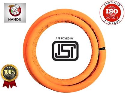 Handu Original 4 Meter Gas Pipe With Clump ISI CERTIFIED Hose Pipe