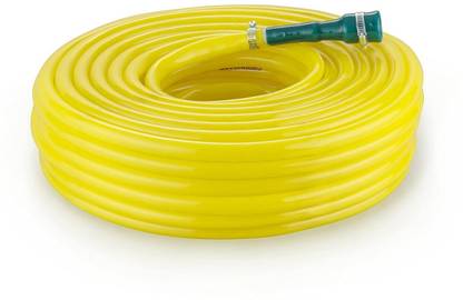 AHYRA 20 Mtr PVC Water Pipe, Durable & Flexible with Accessories Connector & Clamps Hose Pipe