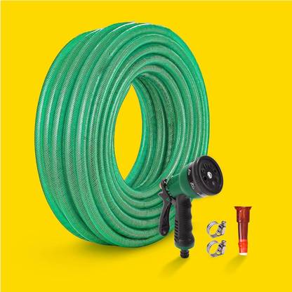 10club Garden Hose Pipe 4-in-1 (20m) with 8 Pattern Sprayer for Gardening Hose Pipe