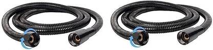 SAAVI Flexible Shower Hose, Health Faucet Tube, Hand Shower Pipe Black 1 MTR Set of 2 Flexible Shower Hose, Health Faucet Tube, Hand Shower Pipe Black 1 MTR Set of 2 Hose Pipe