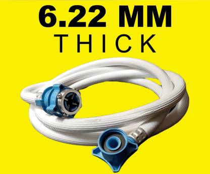 Eaglekart 2 Meter Hot & Cold Water Inlet PVC Hose Pip for All brand Fully Automatic Front & Top Loading Washing Machine Hose Pipe